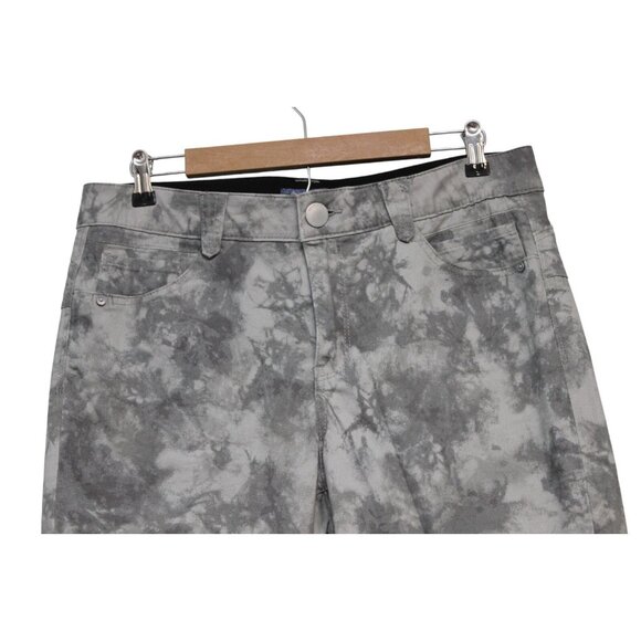 Democracy Ab Solution Bermuda Shorts 14 Petite Stretch Denim Slimming Gray - Picture 2 of 9